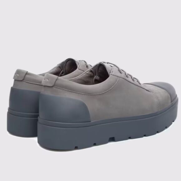 Camper platform Vintar Gray Nubuck Leather lace up brogues size 39/ US 39 - Picture 2 of 12